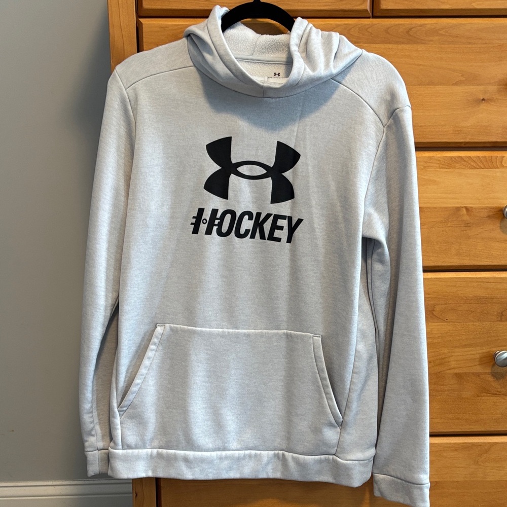 Under Armour Boys Light Gray Hockey Hoodie